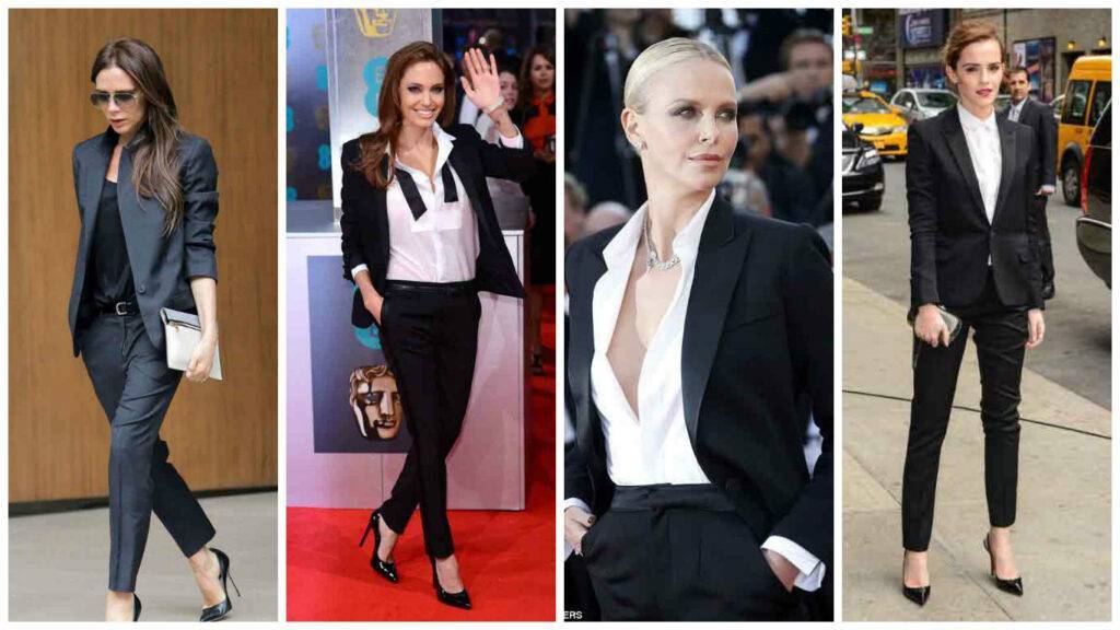 Despre costumele bărbătești purtate de femei. Idei de combinații vestimentare cu un costum tip bărbătesc