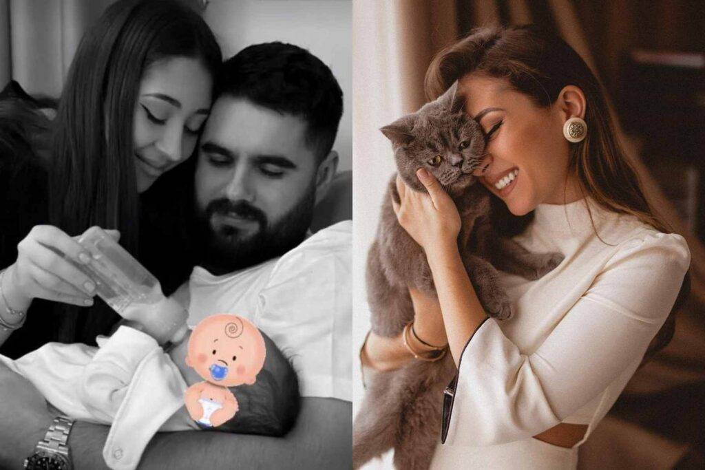 Prima imagine cu Lia, pisica lui Nicole Cherry, și Anastasia. Cum și-a tuns artista pisica pentru binele fiicei ei