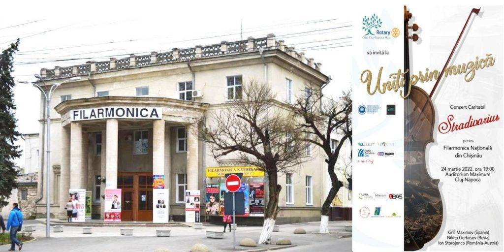 „Uniți prin muzică” - Concert caritabil susținut în Cluj Napoca pentru reconstrucţia Filarmonicii din Chişinău