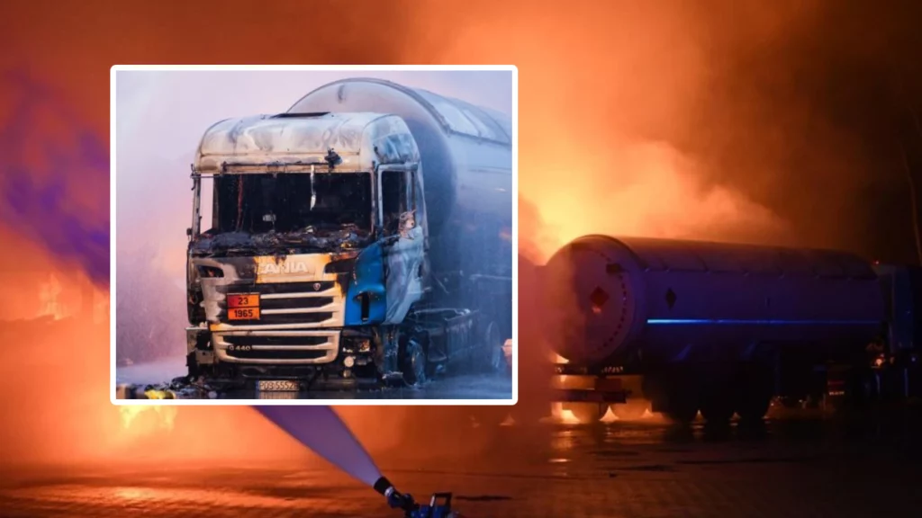 Incendiu devastator de la mai multe cisterne! Pompierii au luptat cu flăcările și gazul lichefiat într-o zonă industrială